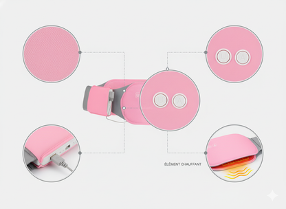 Heating Pad for Menstrual Cramps USB Powerbank Waist Massage Uterus Warm Belt 6 Vibration 3 Constant Temperature Abdomen Warmer