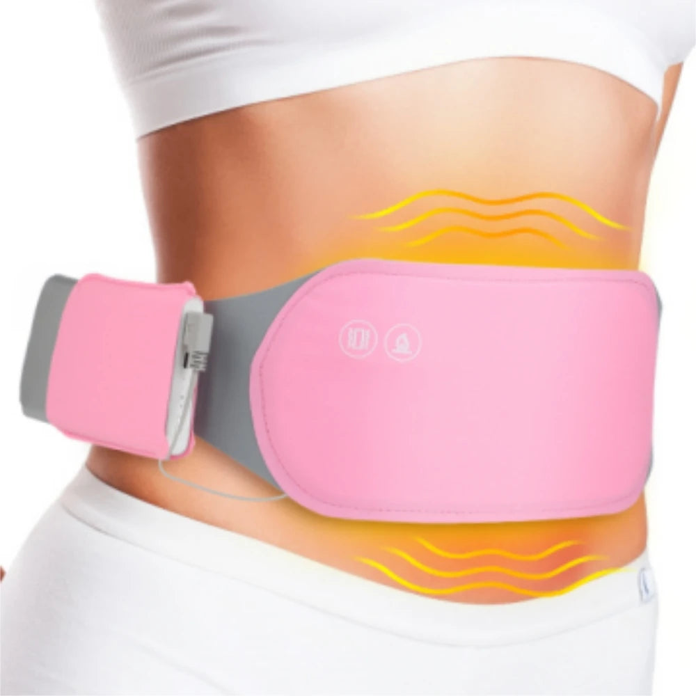 Heating Pad for Menstrual Cramps USB Powerbank Waist Massage Uterus Warm Belt 6 Vibration 3 Constant Temperature Abdomen Warmer